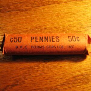 50 CENT ROLL OF 1940'S WHEAT PENNIES